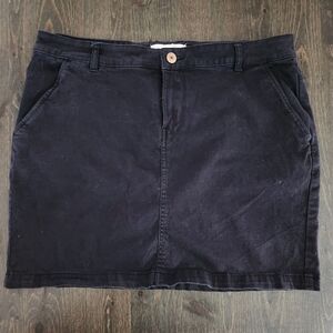 💐2/$25 LOGG Classic Women's Navy Cotton Blend Skirt, Medium 10